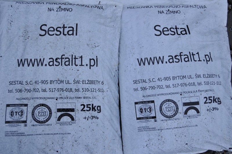 asfalt na zimno w workach masa bitumiczna drogowa Kod producenta sestal