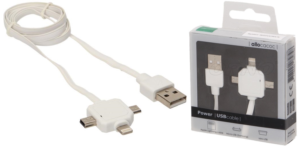 

Ładowarka 3 w 1 Power Usb Cable Apple, Mini, Micro