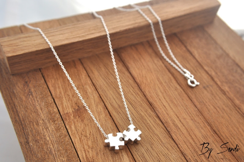 

Łańcuszek srebrny celebrytka puzzle puzle puzzlem
