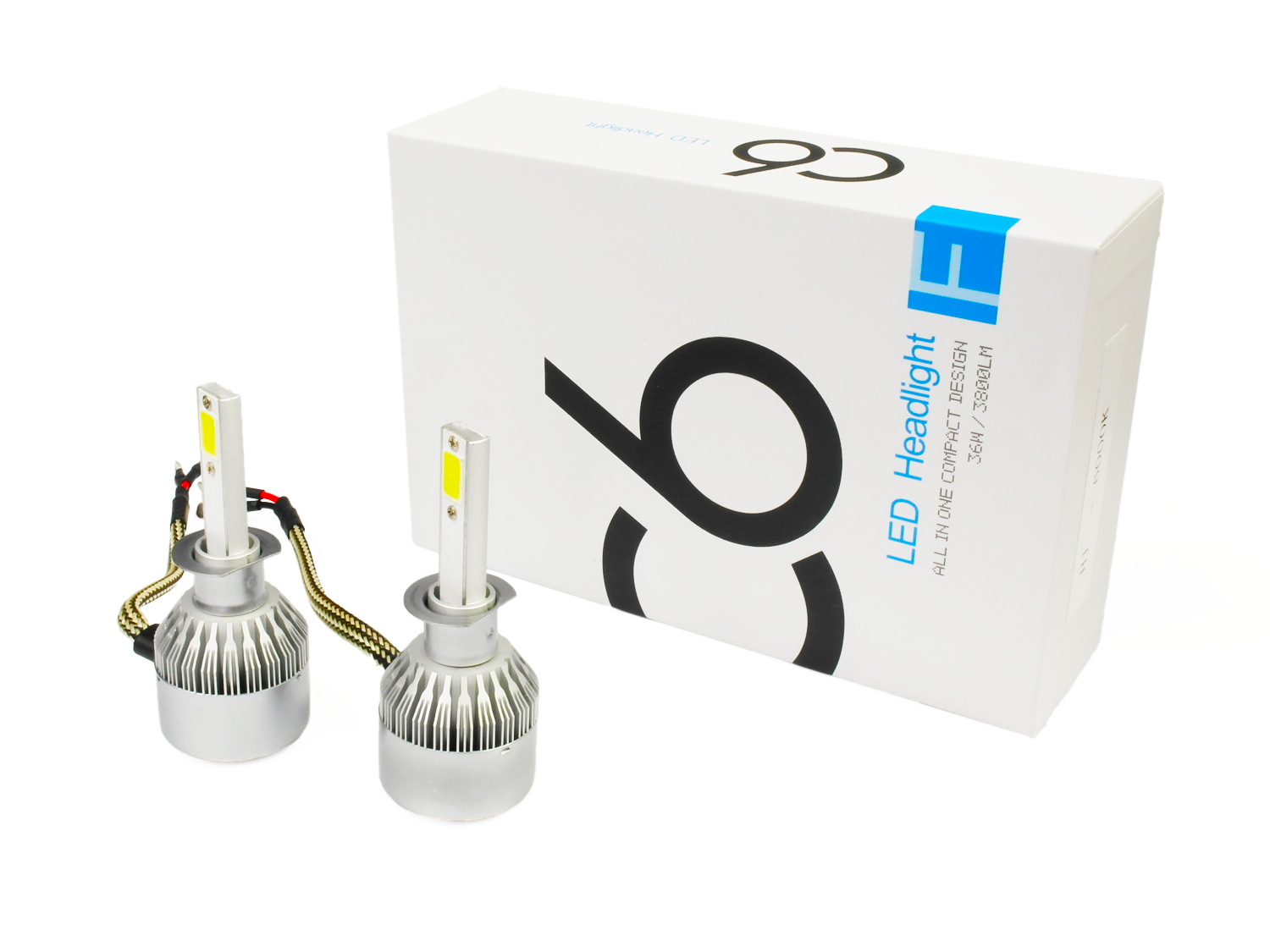 

Zestaw Led Cob H1 C6 72W 7600 lm żarówki Dzień/noc