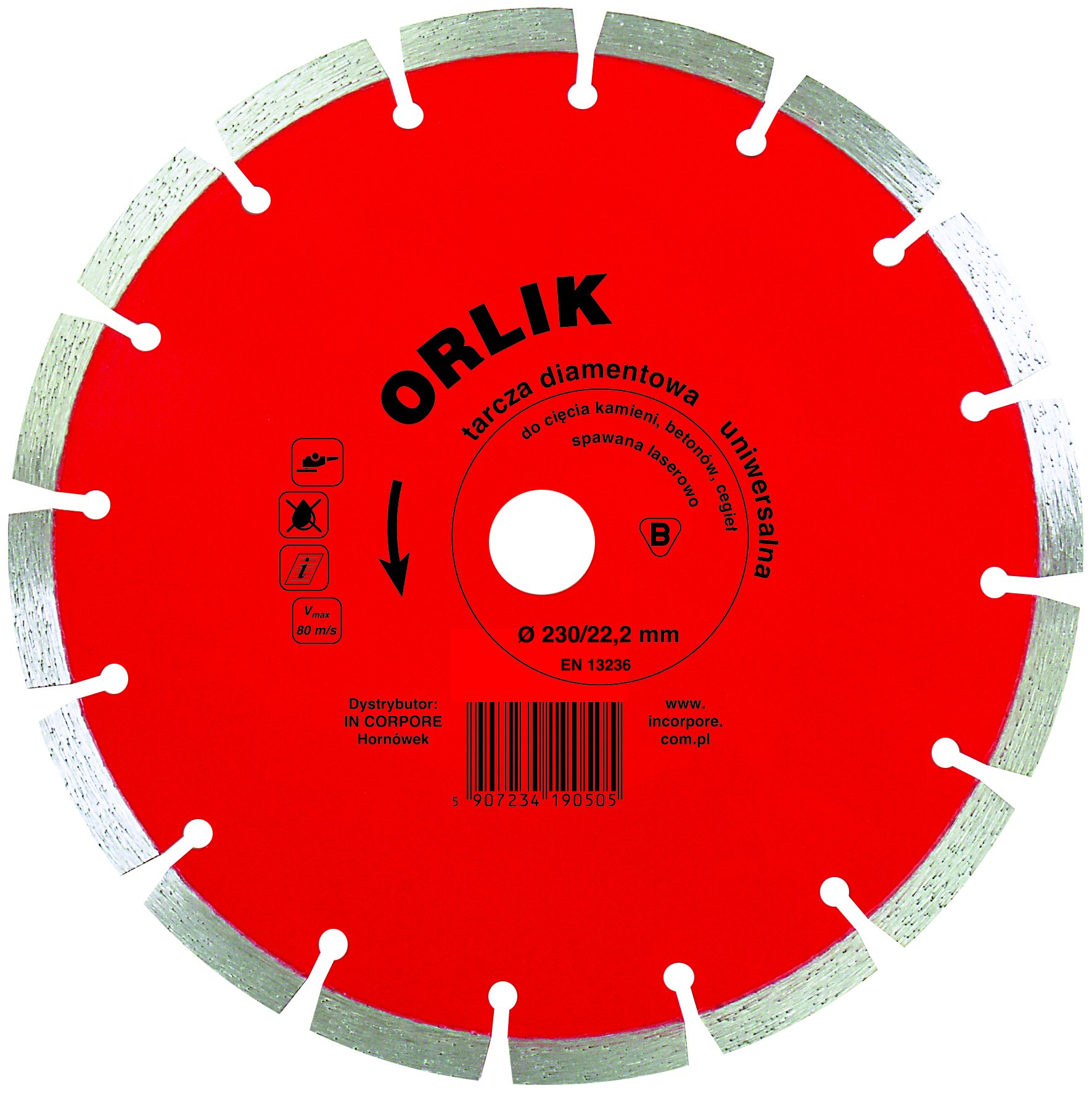 

Tarcza Diamentowa Orlik 150 MM Betonu In Corpore