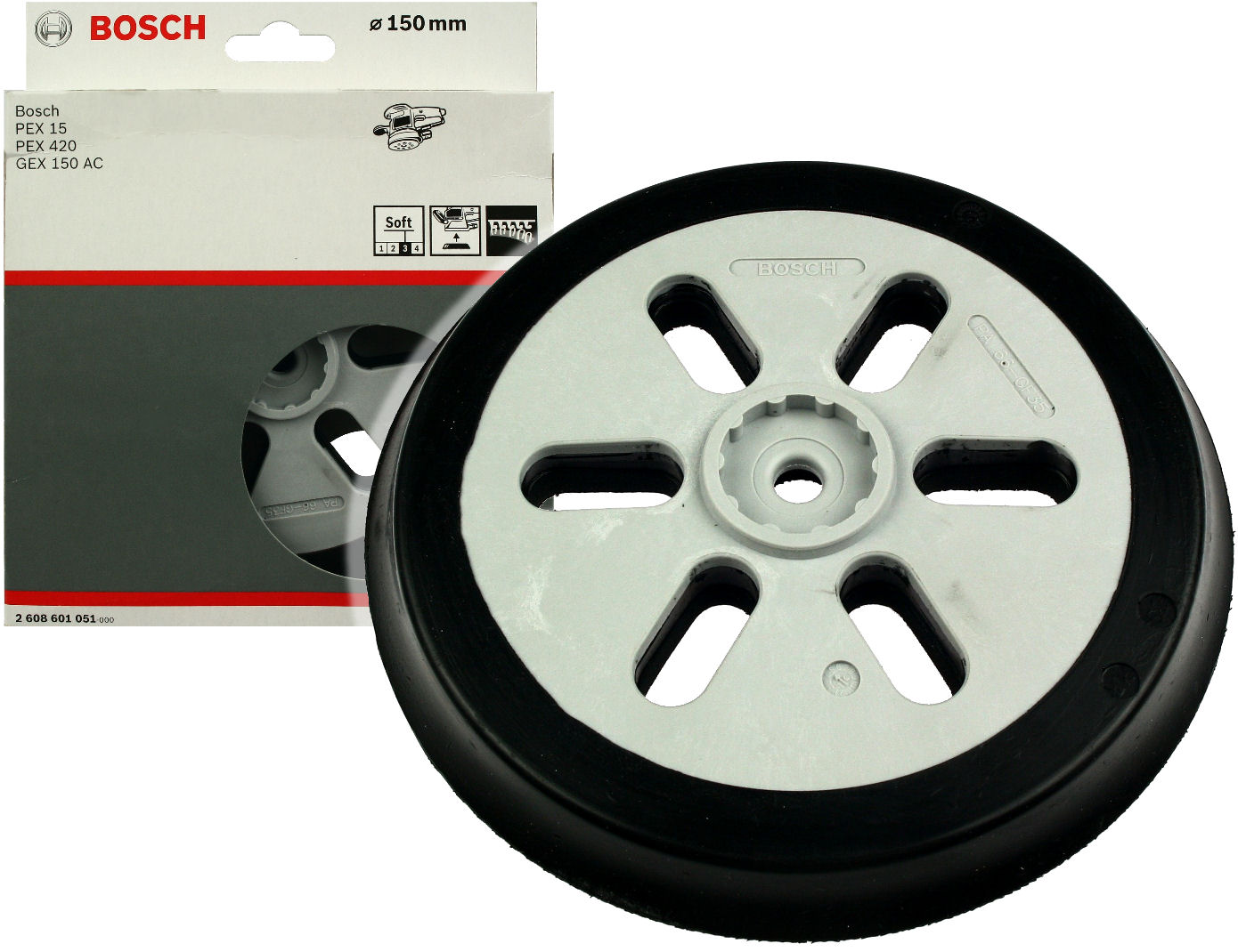 

Bosch Talerz szlifierski 150mm Miękki do Gex 150AC