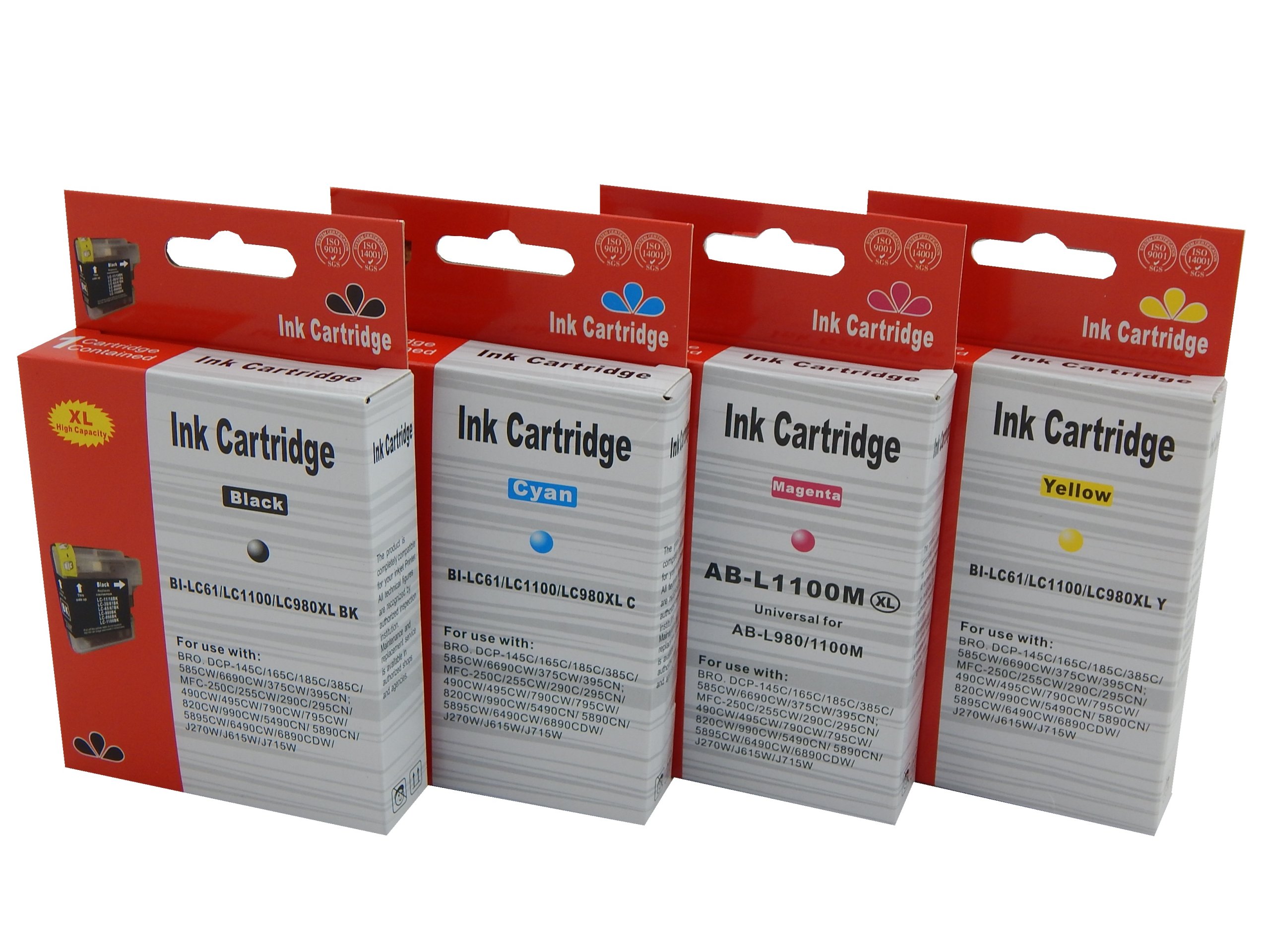 

4 x Tusz LC980 LC1100 DCP-145C 165C 375CW XXL