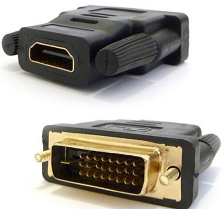 

Adapter Przejściówka DVI Nahdmi FullHD Gold Dual