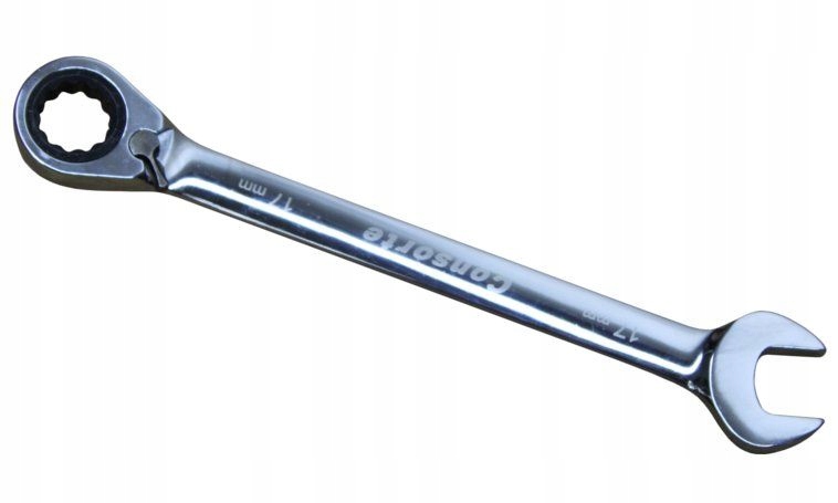 

Klucz płasko-oczkowy z grzechotką 17mm Crv 6140