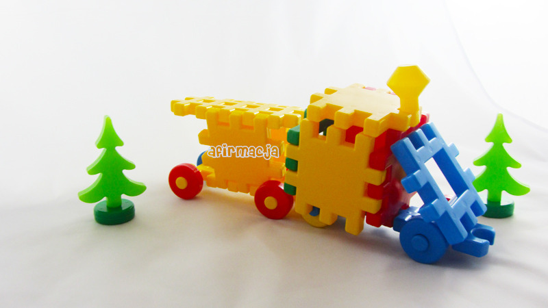 POLSKIE KLOCKI WAFLE MEGA PAKA - 190 ELEMENTÓW Materiał plastik