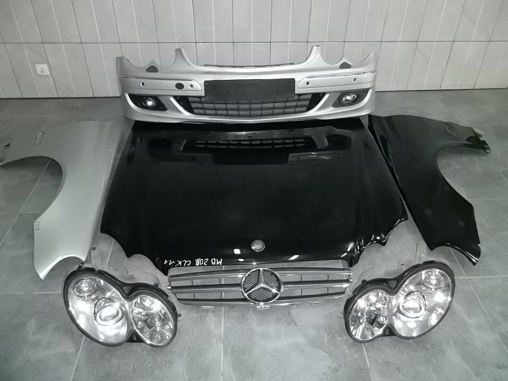MERCEDES КЛК 209 W209 РЕСТАЙЛИНГ КАПОТ ФАРЫ ЦЕЛОЕ ПЕРЕД