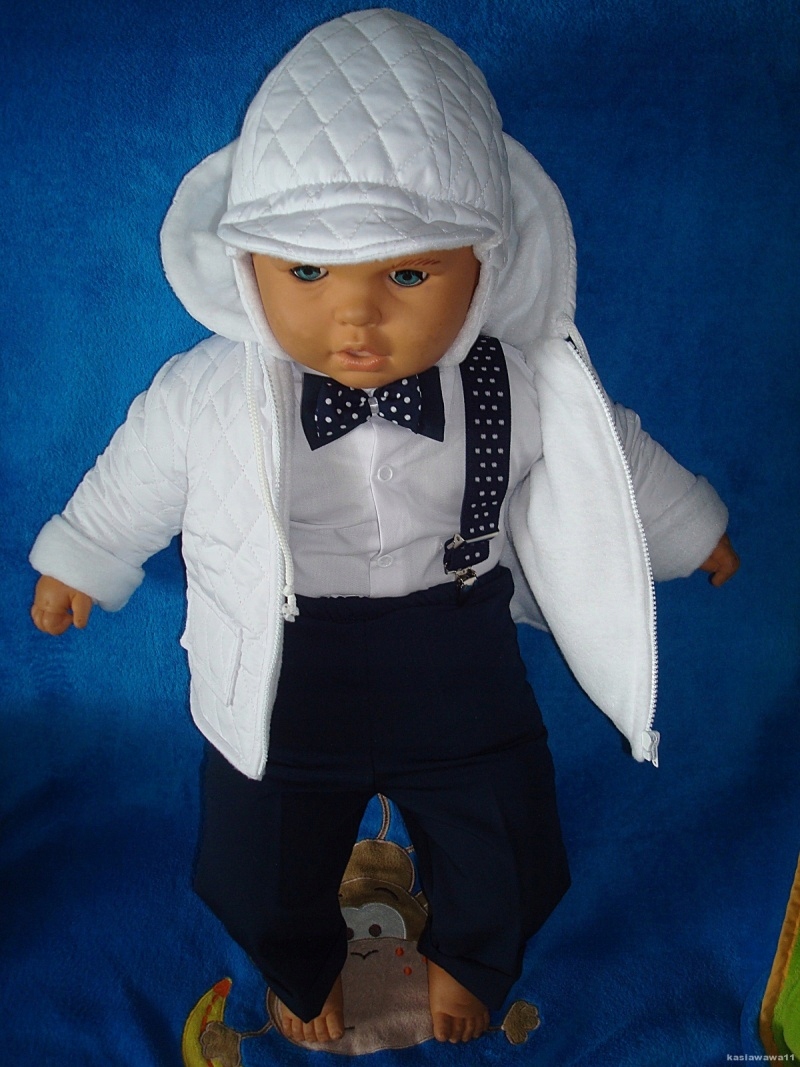 8 CZ.GARNITUREK CHRZTU KURTKA SWETEREK CHRZEST 86 Płeć chłopcy