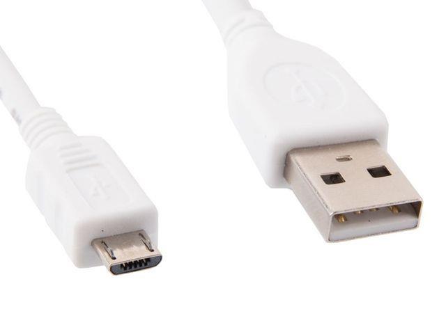 Kabel USB - Micro USB biały 1m kamera tablet