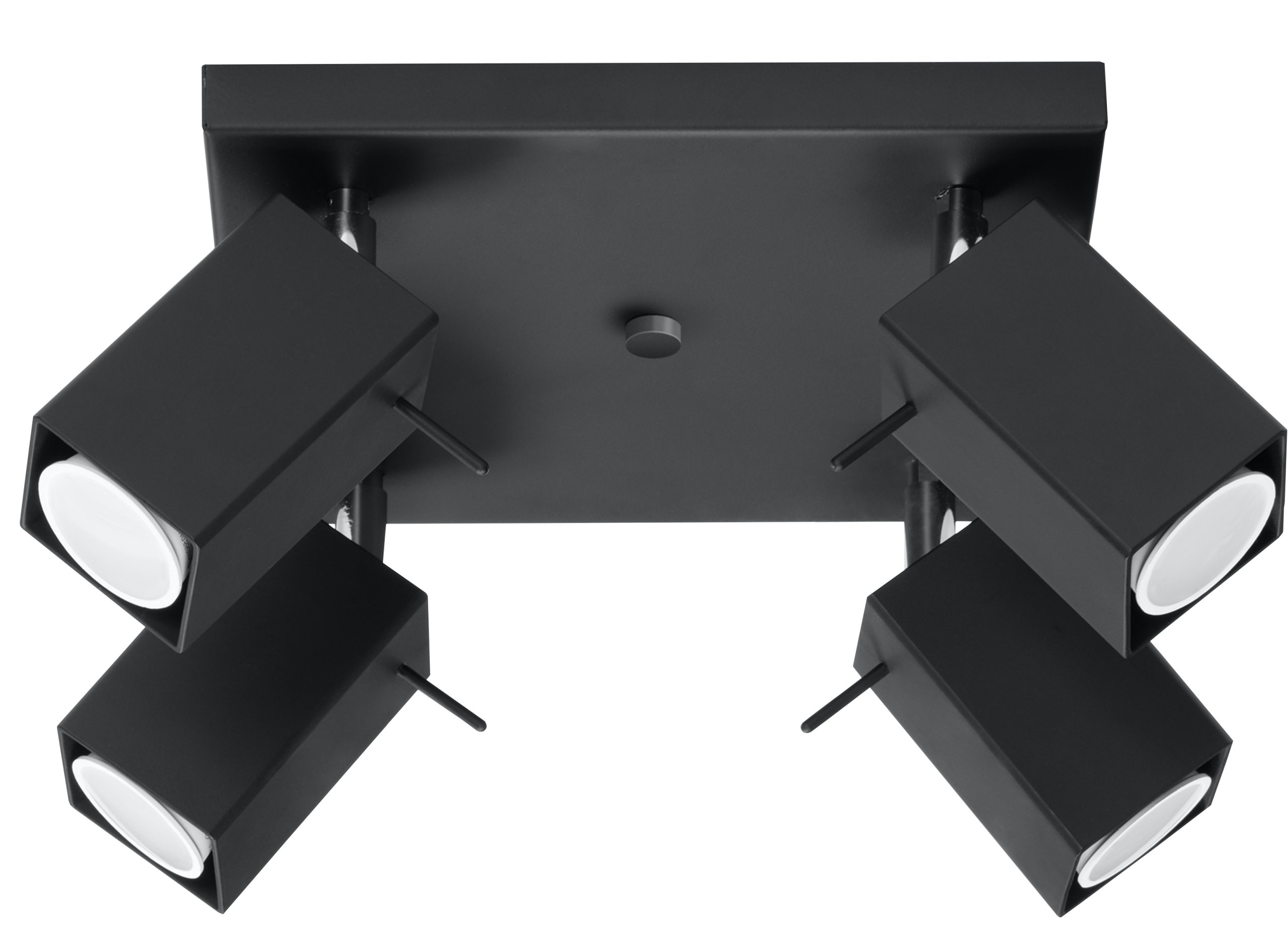 

Lampa Sufitowa Plafon Merida 4 Czarny Sollux 08
