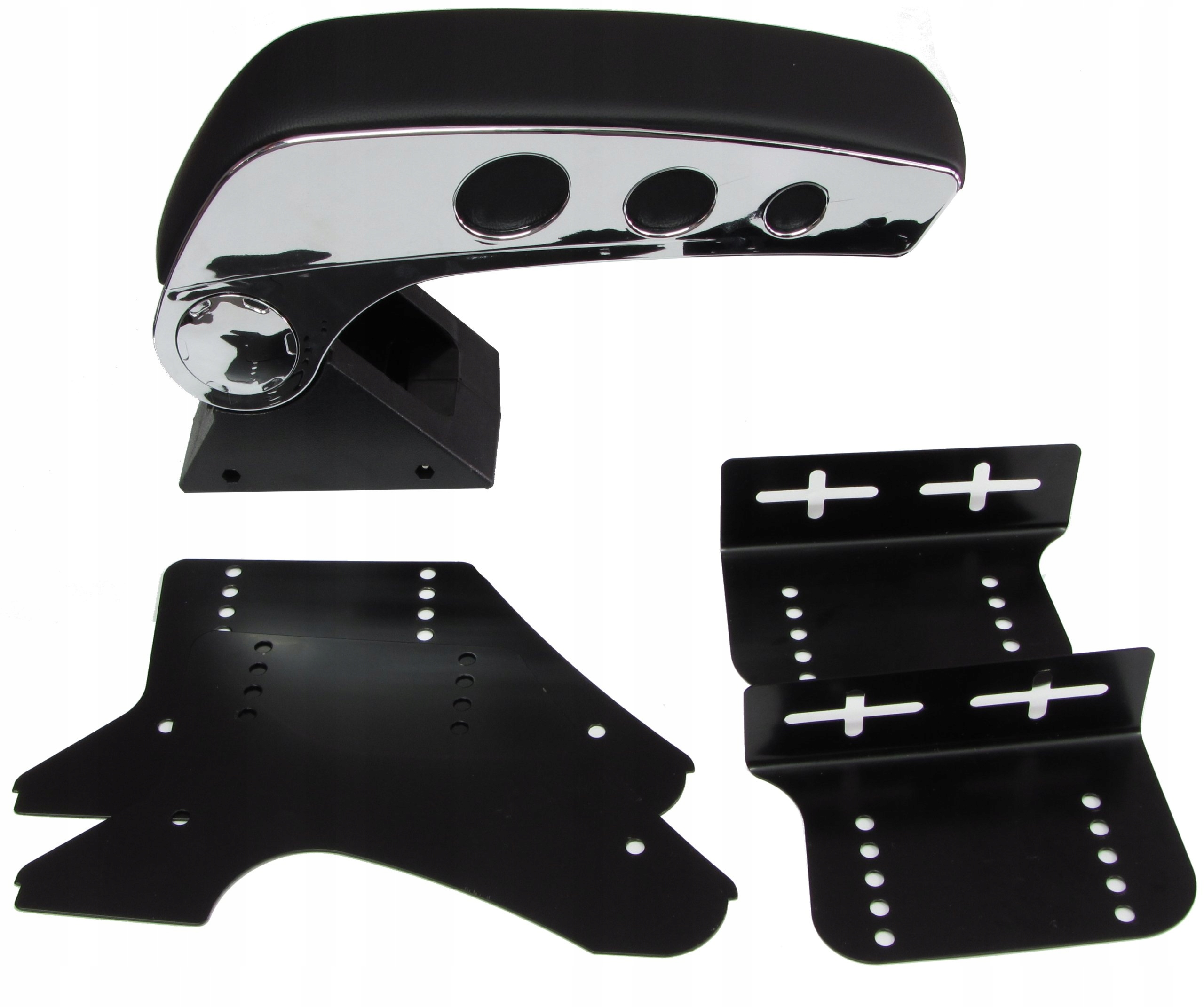 Podlokietnik samochodowy Uniwersalny chrom