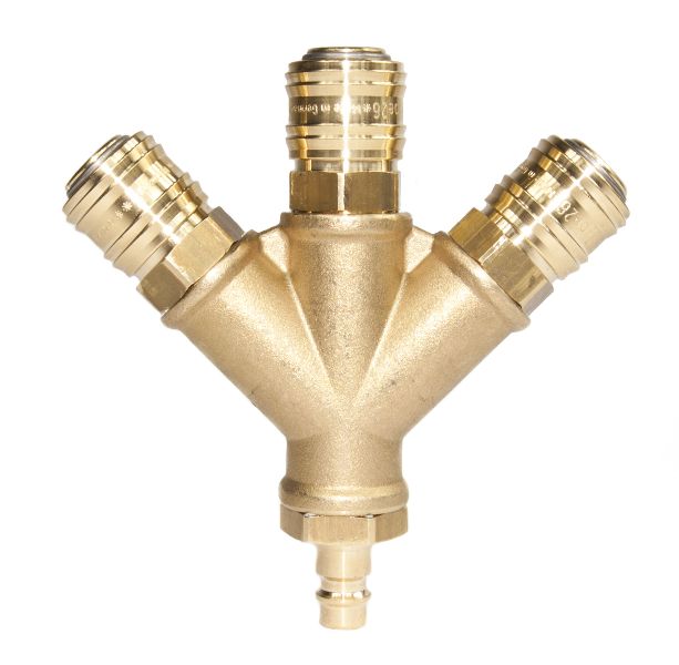 Mosazný čtyřháček 1/2+Zástrčka+3 Rychlospojky Rectus