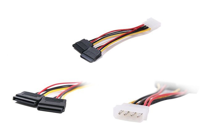

Rozdzielacz Kabel Zasilający Molex na 2x Sata 20cm