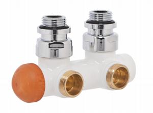 Herz Ventil H3000-TS 1/2"-M22/1,5 uhlový biely pre kúpeľňové radiátory