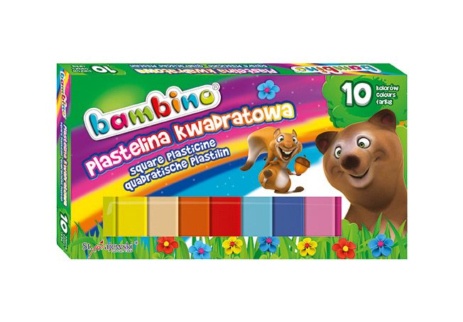 

Bambino Plastelina Szkolna 10 Kol Kwadratowa