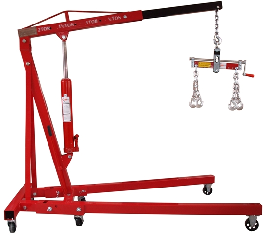 ŻURAW WARSZTATOWY 2T + BALANCER Z HAKAMI - MOCNY SZYBKI 2 X