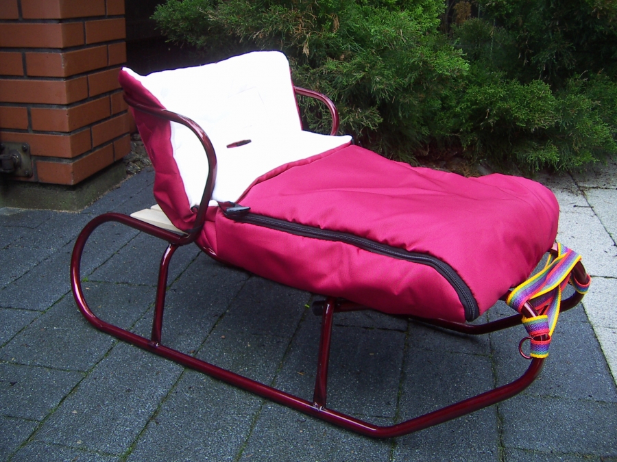 POLSKIE SANKI BASIC Z OPARCIEM I CIEPŁYM ŚPIWOREM Marka inna