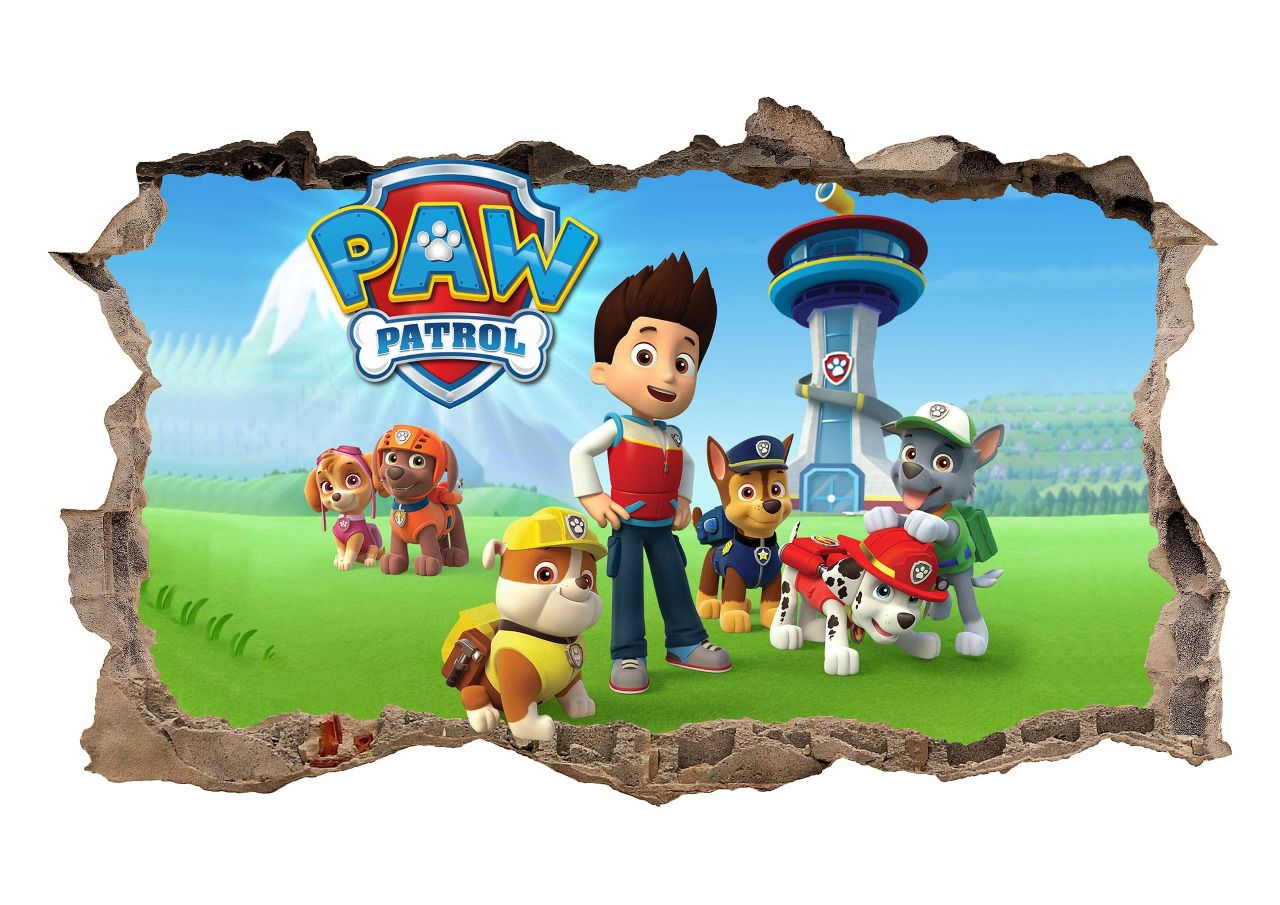 

Naklejka plakat na ścianę Psi Paw Patrol 3D XL