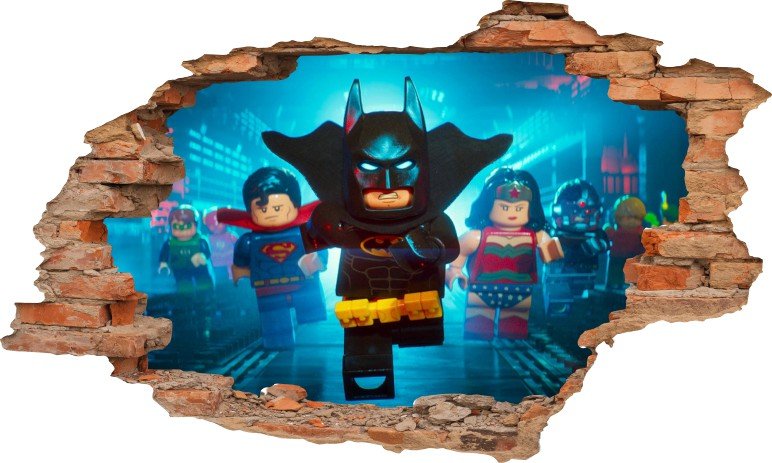 Naklejka na ścianę LEGO MOVIE dziura BATMAN HIT 2 Bohater inny