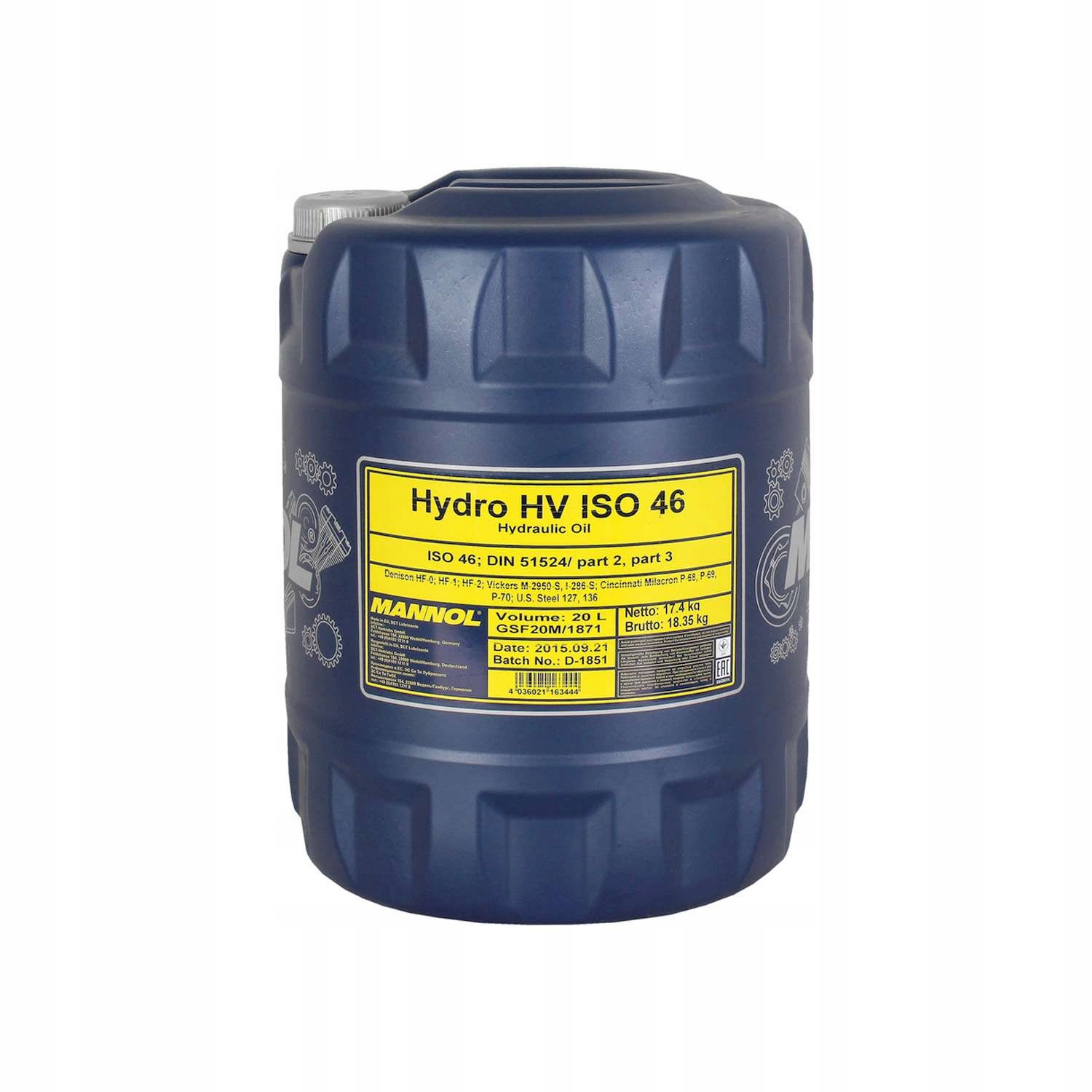 

Mannol Olej Hydrauliczny HV46 ISO46 20L