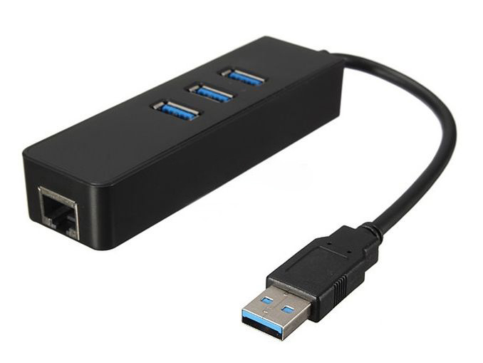 

Hub Usb 3.0 3 Porty Gigabit Ethernet RJ45