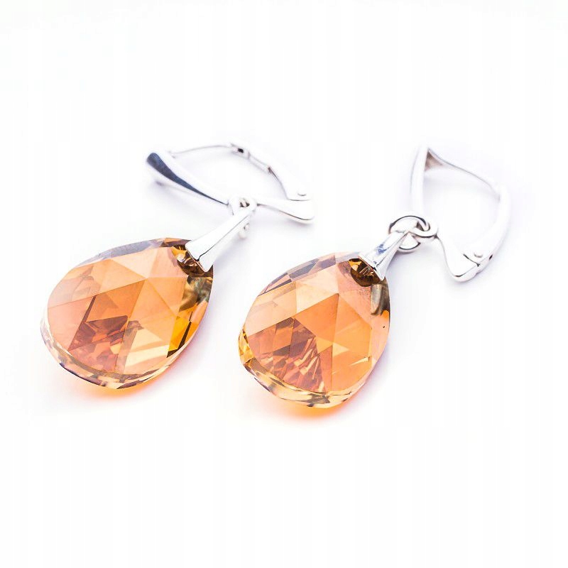 

Srebrne kolczyki z kr. Swarovski Migdały 22mm Cop