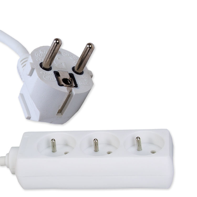

Przedłużacz 3x2P+Z 1,5m 10A 3x 1,0mm2 Owy IP20 bia