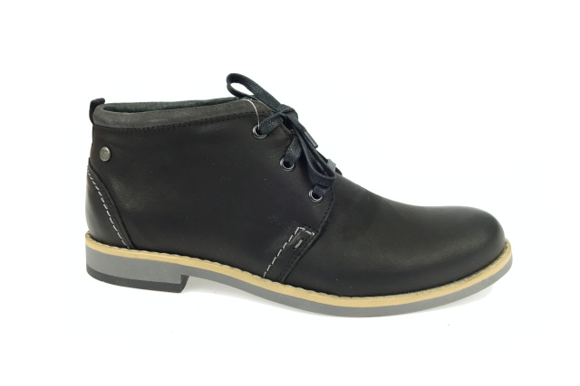 Černé kožené Kotníkové Boty boty Krisbut 6312 vel. 42