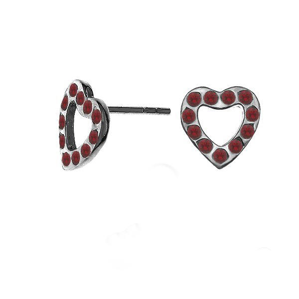 

Swarovski Serce Serduszka Kolczyki Wkrętki 925