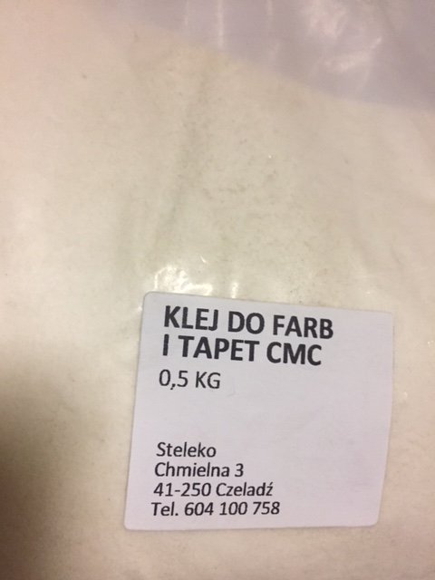 

Klej malarski metyloceluloza CMC 0,5 kg.