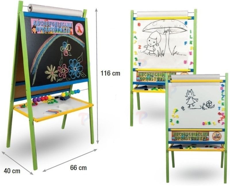 TABLICA 5w1 MAGNETYCZNA KREDOWA PAPIER LICZYDŁO EAN (GTIN) 5902768826784