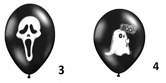 BALONY NA HALLOWEEN Z NADRUKIEM 9 WZORÓW 35 CM HIT Kod producenta Balon 1