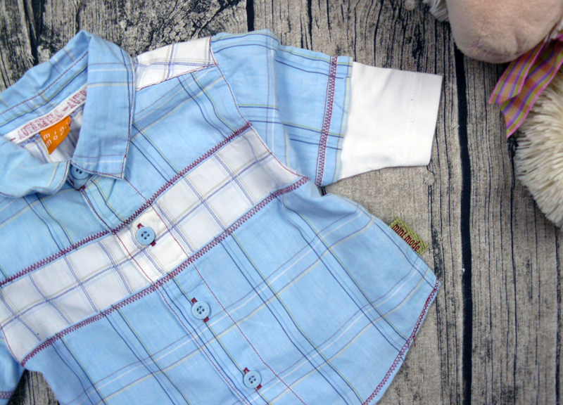 MINI MODE BLUZKA KOSZULA W KRATĘ KRATA 56/62 CM Marka Mini Mode