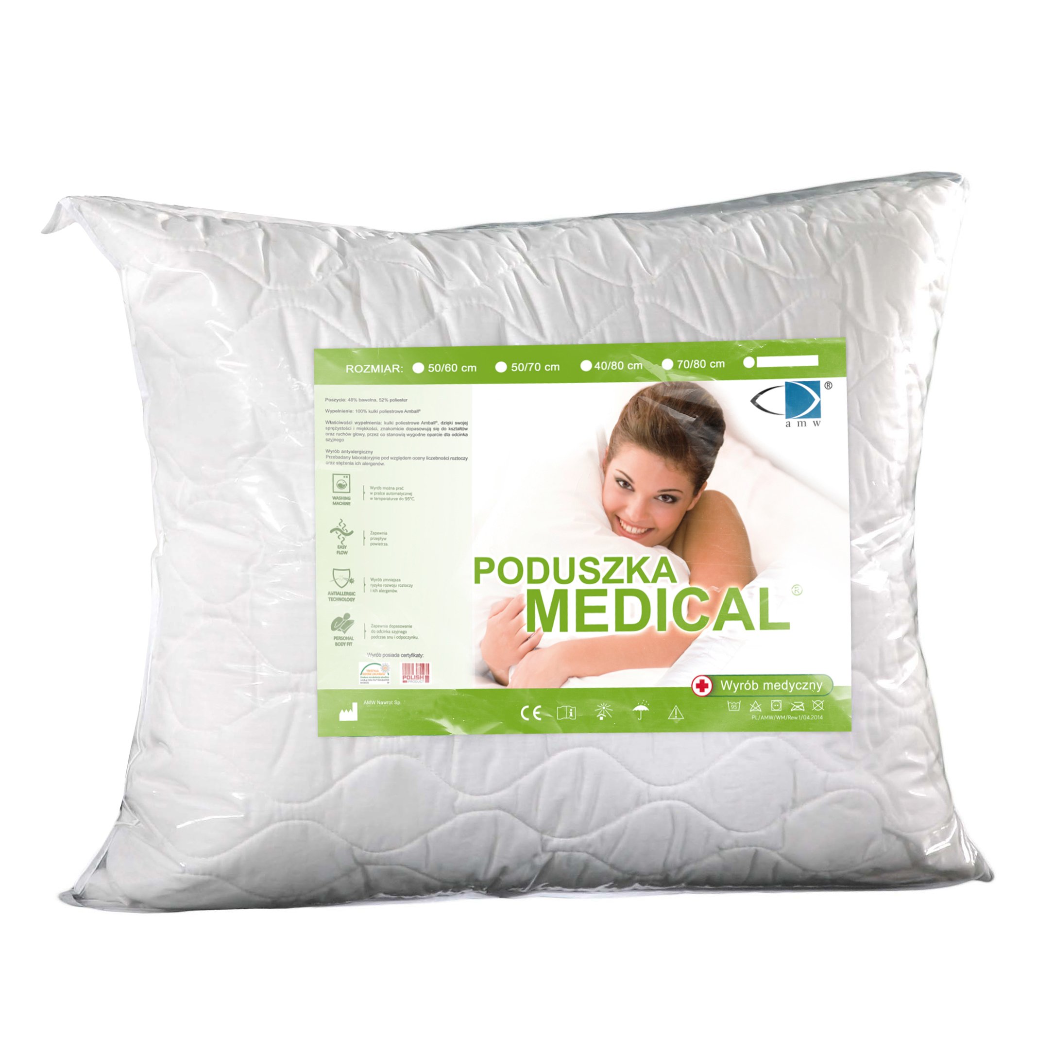 

Poduszka Medical 40x40 Amw 95 C jaś jasiek