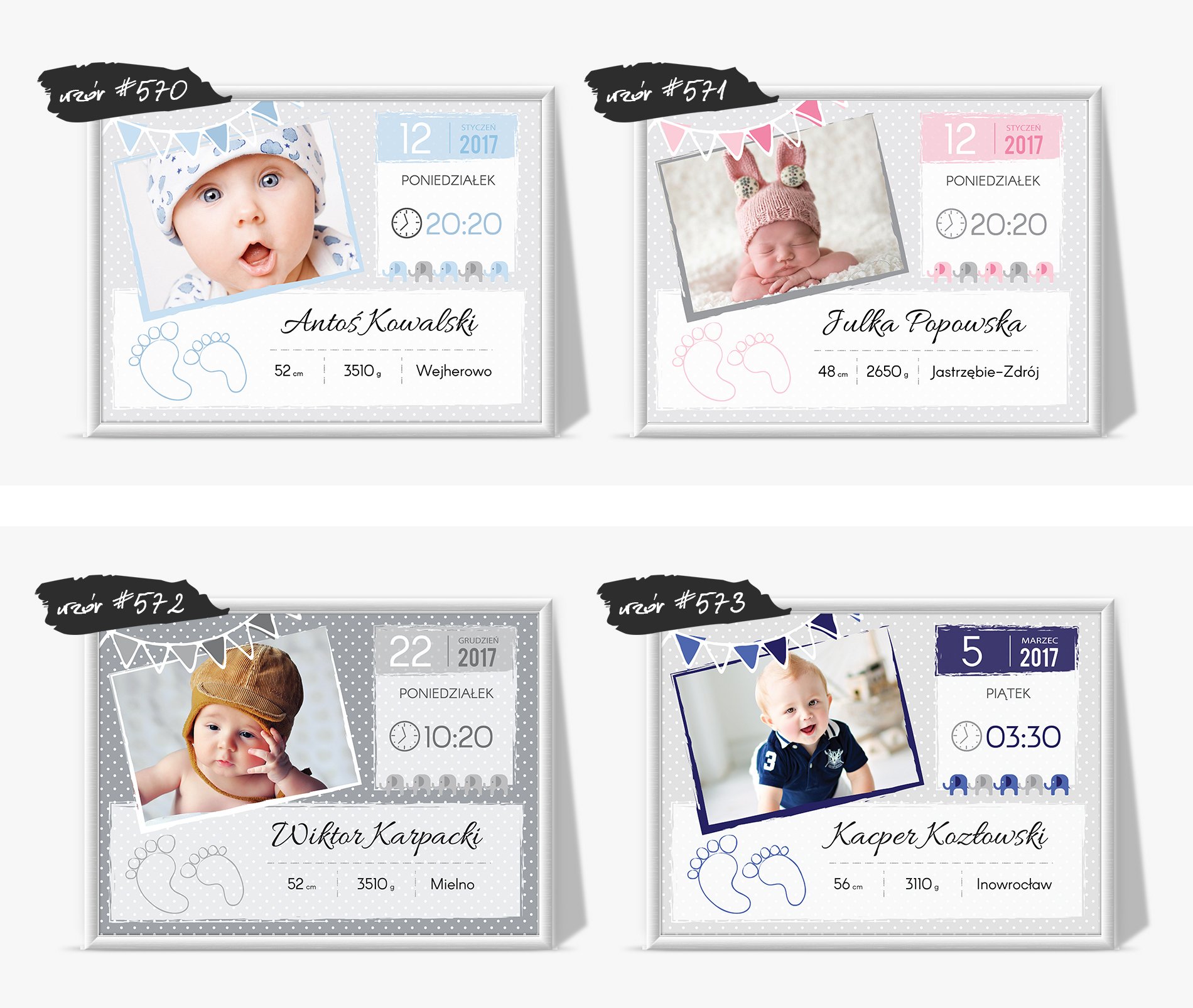 METRYCZKA ze zdjęciem + RAMKA A4 Bohater brak