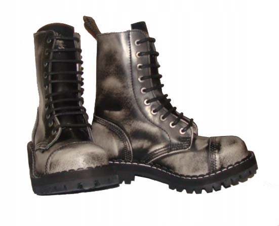 NIESAMOWITE Białe Wysokie Glany STEEL R. 36 OKAZJA Rozmiar 36