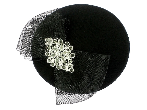 KAPELUSZ, FASCYNATOR, TOCZEK WIECZOROWY - czarny EAN (GTIN) 5904213062044