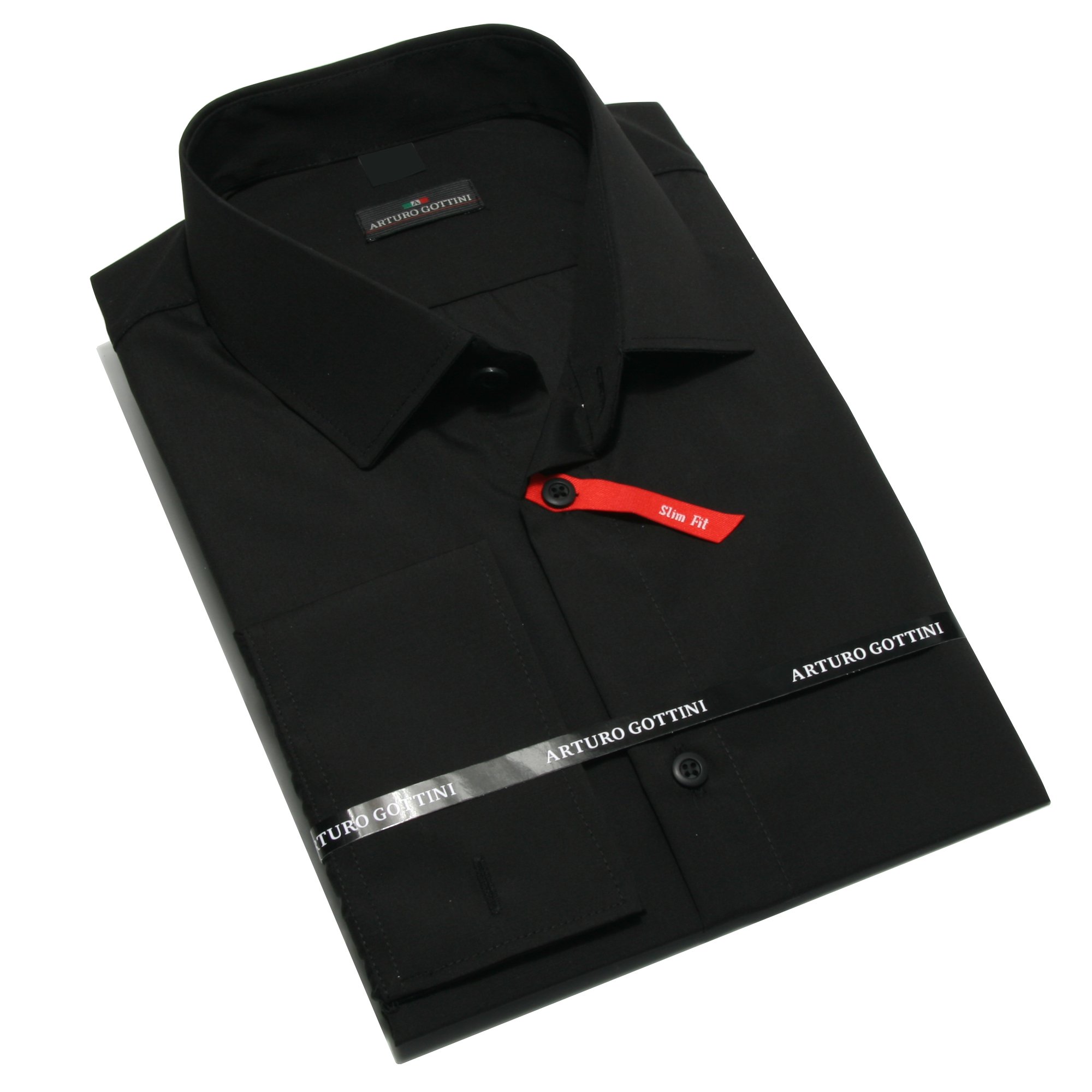 

Koszula Czarna Gładka 43/44 170-176 Slim Fit