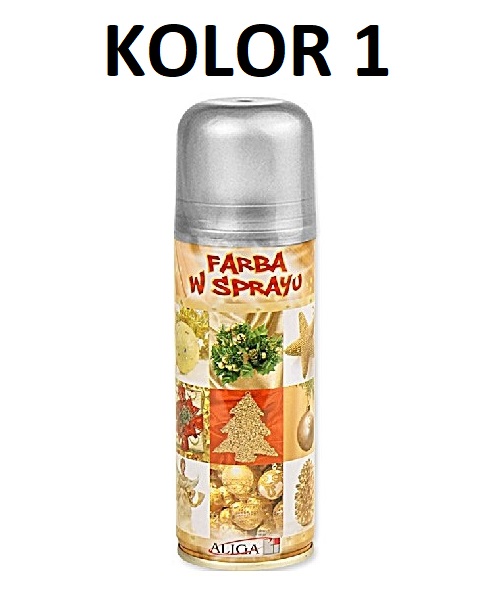 FARBA W SPRAYU OZDOBNA 250ML SPRAY ŚWIĘTA 4xKOLOR Marka Aliga