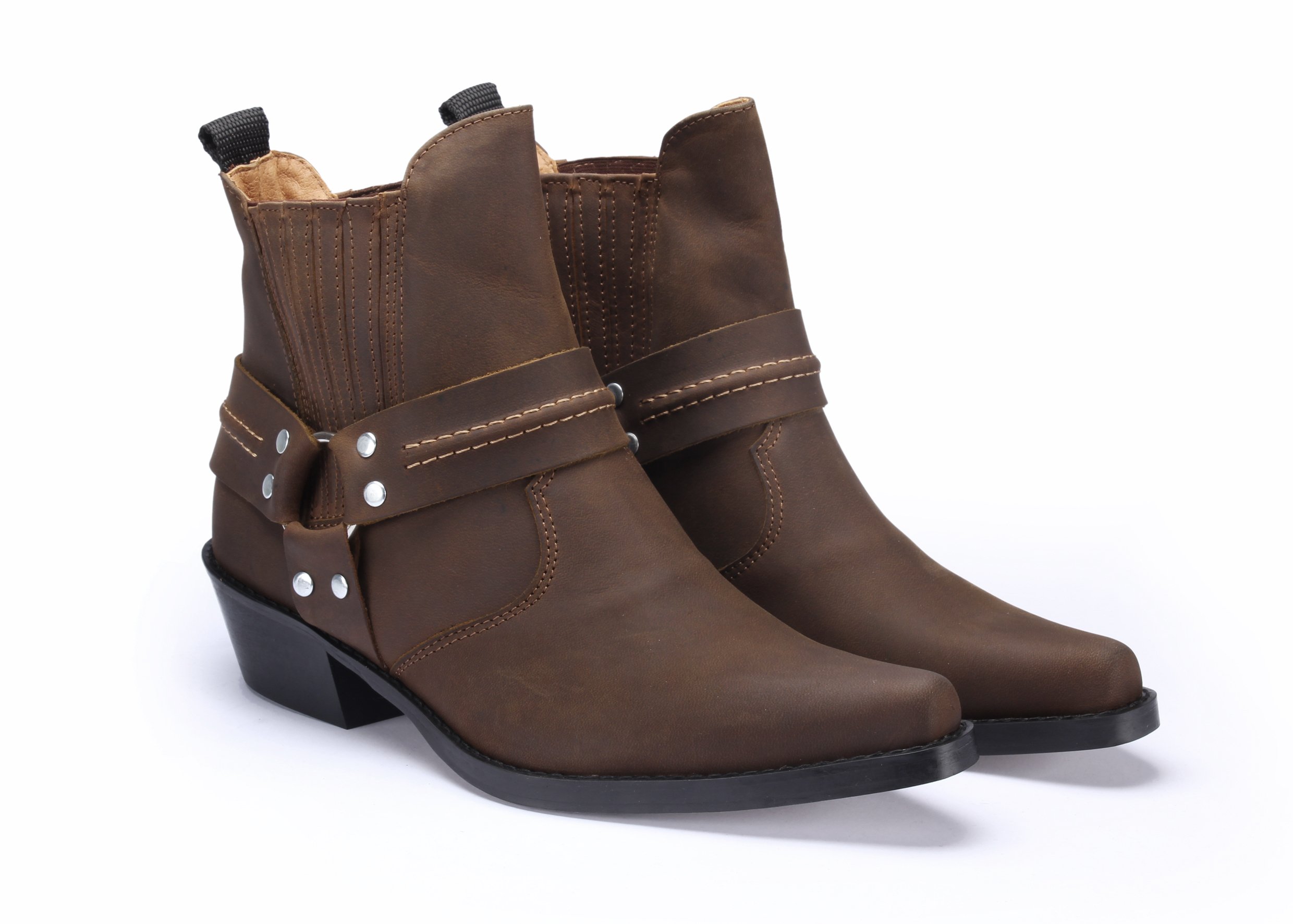 DAMSKIE KOWBOJKI MOTOCYKLOWE K-612 Skóra 36-41 Rozmiar 40