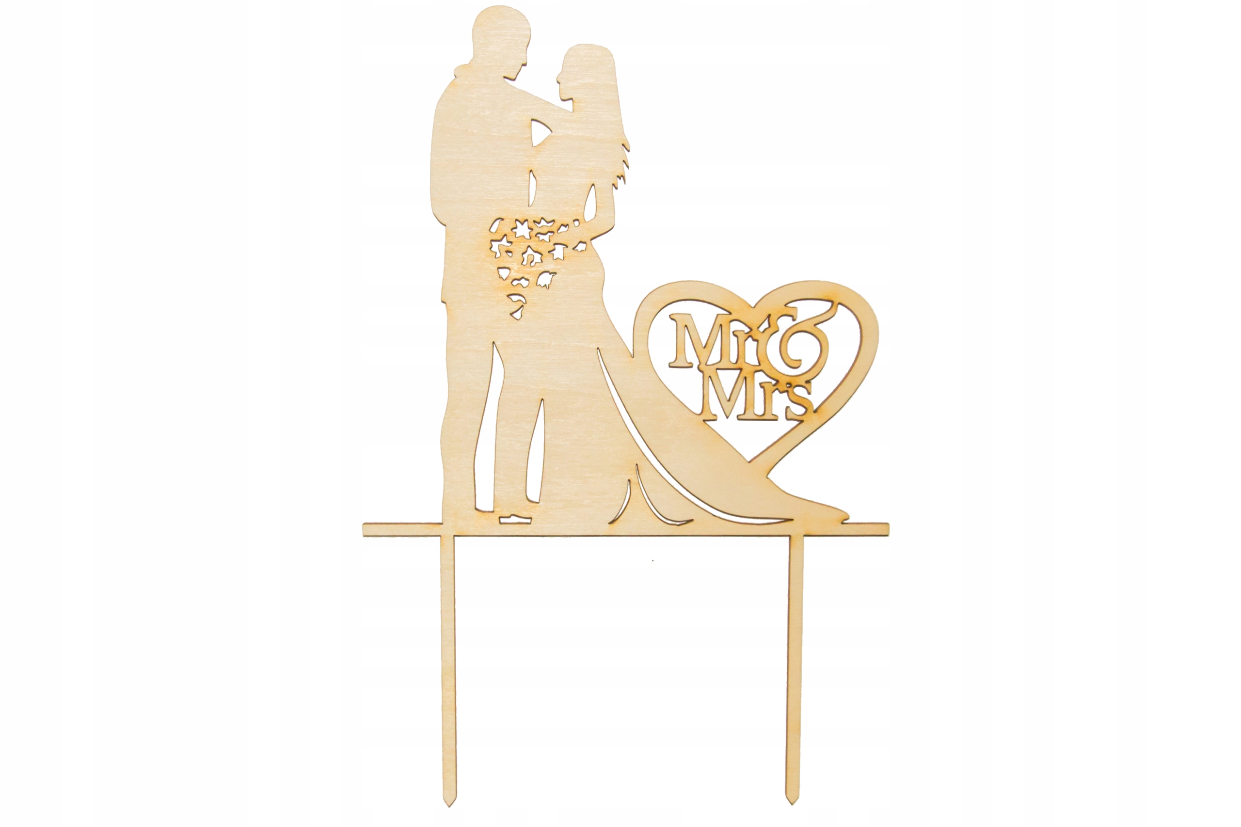 

Topper ślubny Mr&Mrs na tort weselny A607