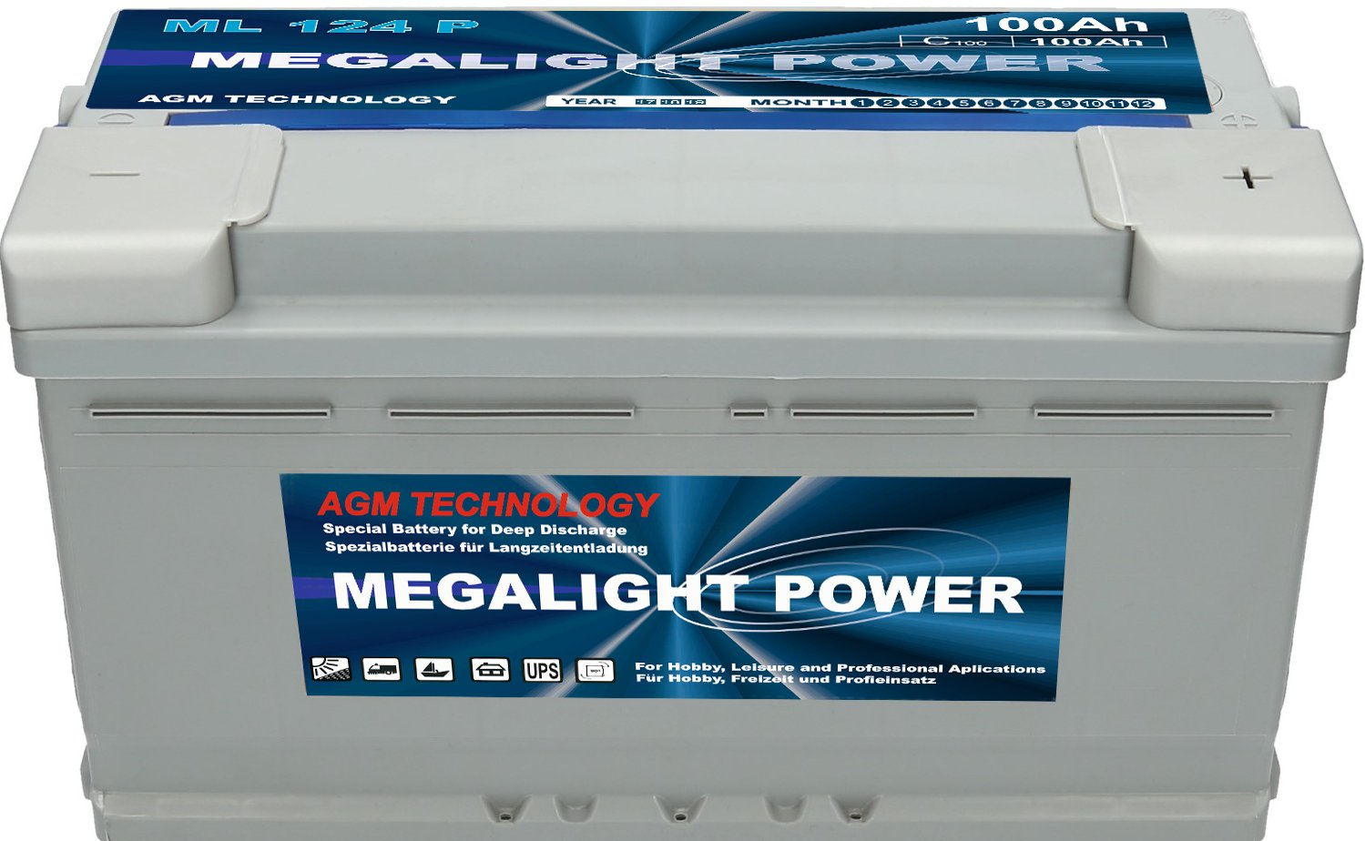 Akumulator MEGALIGHT AGM 100 Ah SOLAR Waga produktu z opakowaniem jednostkowym 31 kg