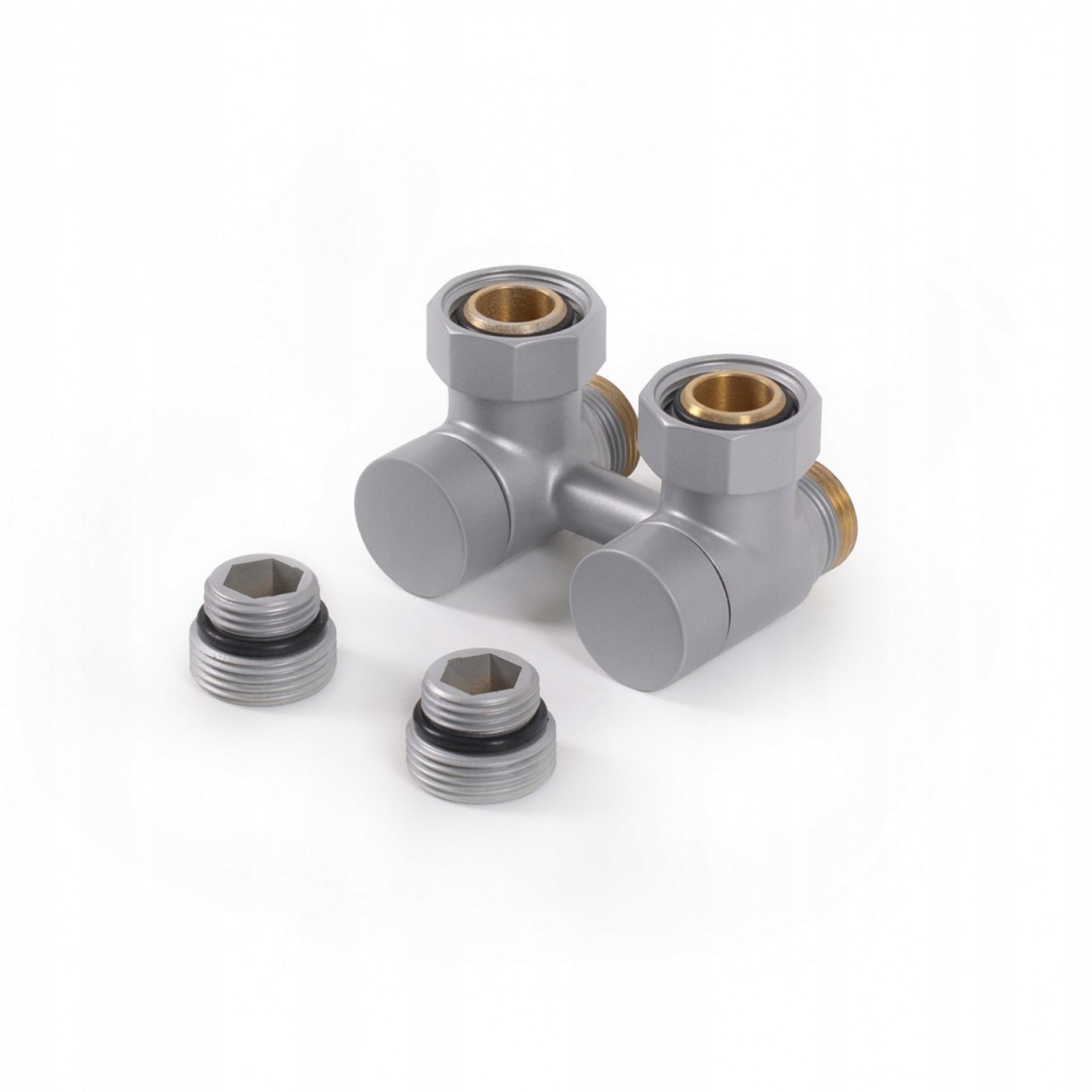 Uhlové Pripojenie ventilu spodné napájanie Gz 3/4" alebo Gw 1/2" satén Poletti