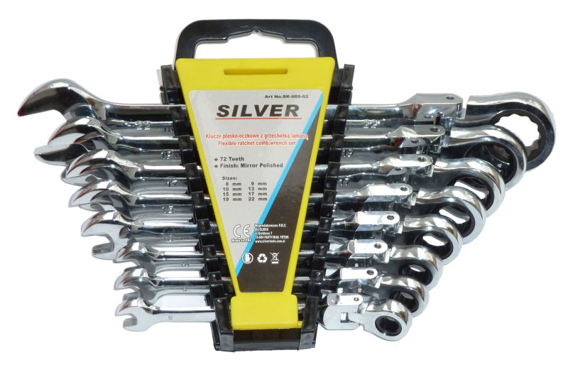 

Klucze Płasko Oczkowe Łamane Z Grzechotką 8EL 8-22