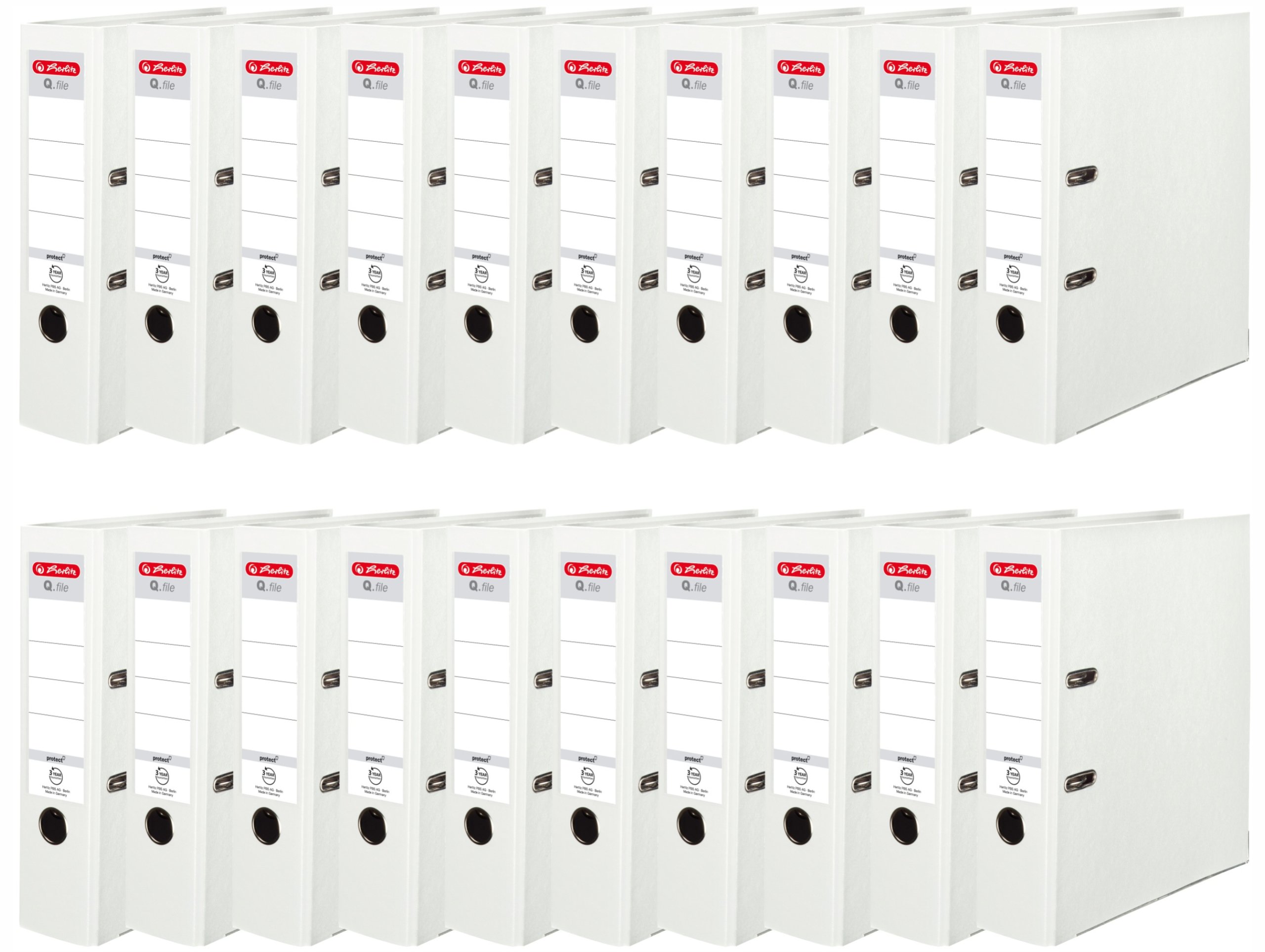 

20x Segregator Herlitz Q.file A4 80 biały