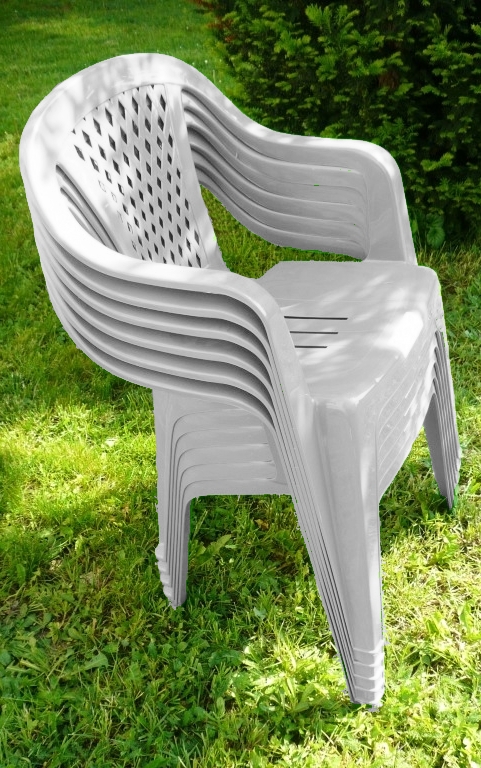 SZARY MOCNY! ZESTAW PLASTIK 8+1 DUŻY STÓŁ +PARASOL Producent OŁER