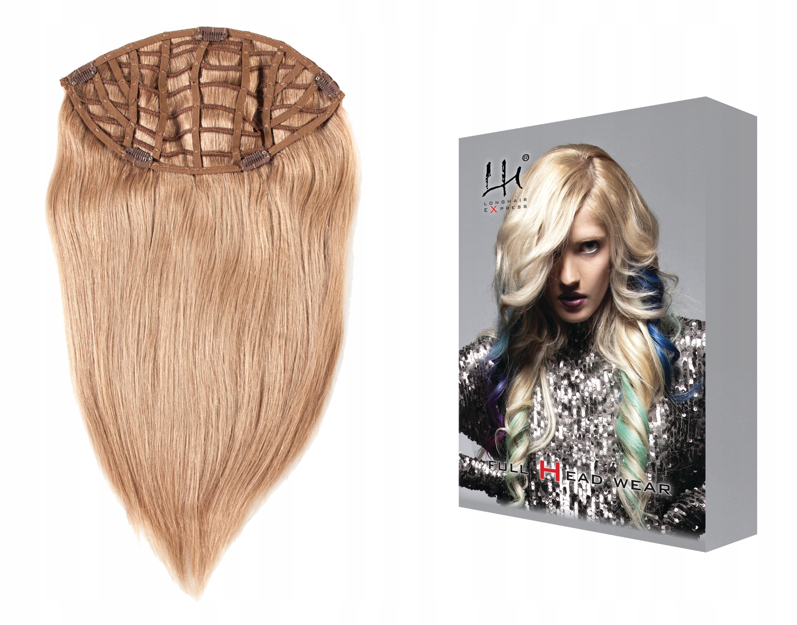 pink – 50-55 cm 1 dílná sada přírodních vlasů