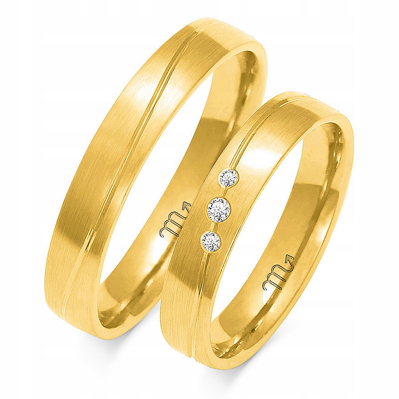 Zlaté Prsteny 14K 4 mm Brylant id A-217