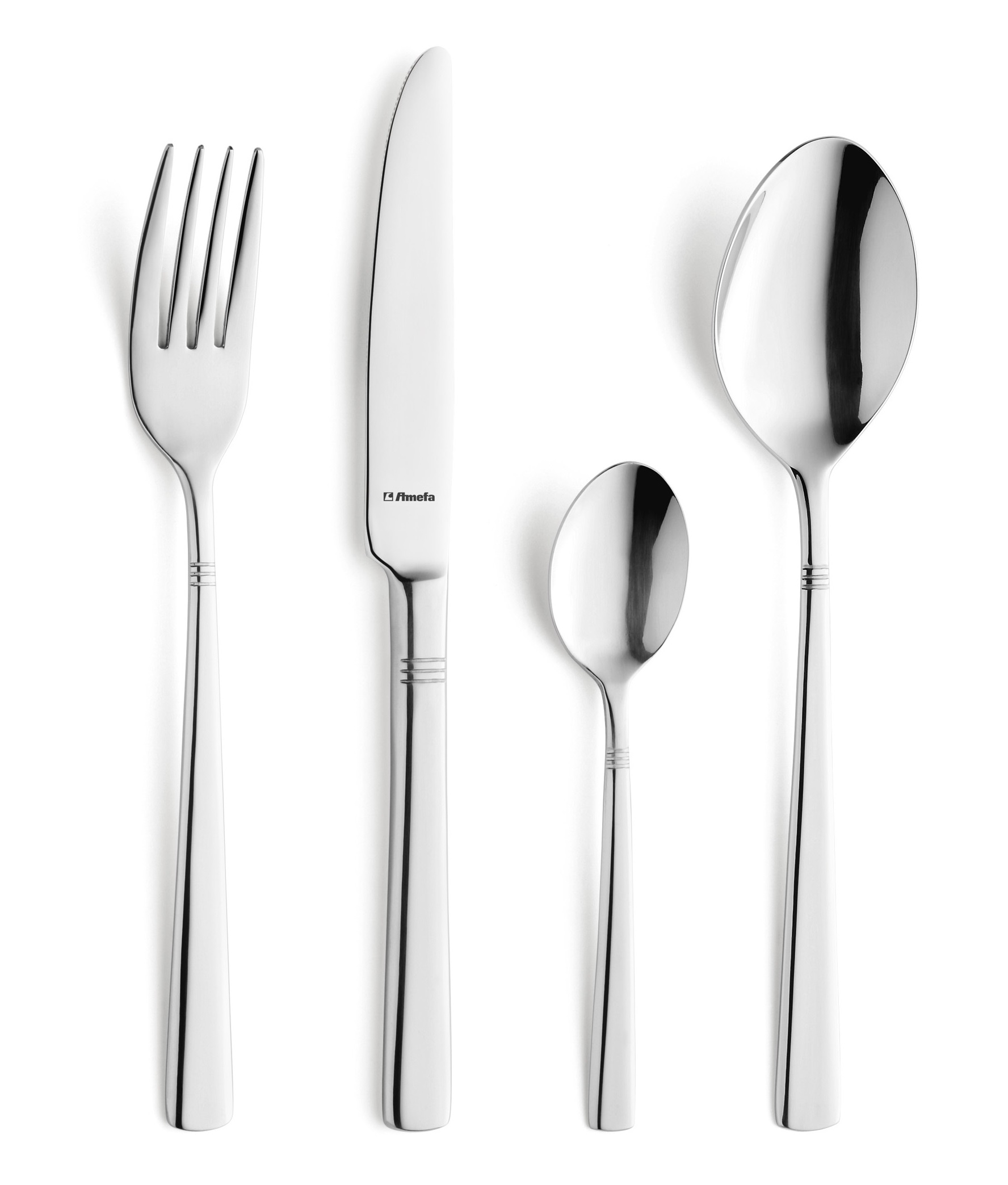 AMEFA 60 STAINLESS CUTLERY DAKOTA MODERN SET 48 + FORKS FOR 12 PERSONS Glossy finish