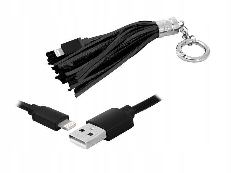 

Kabel Usb-iphone Brelok Zawieszka, Czarny.